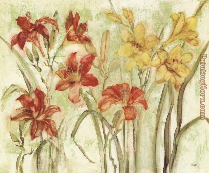 Day Lily Garden painting - Cheri Blum Day Lily Garden art painting